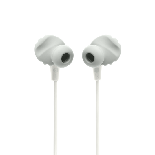 JBL Endurance Run 2 Wired - White - Waterproof Wired Sports In-Ear Headphones - Back image number null